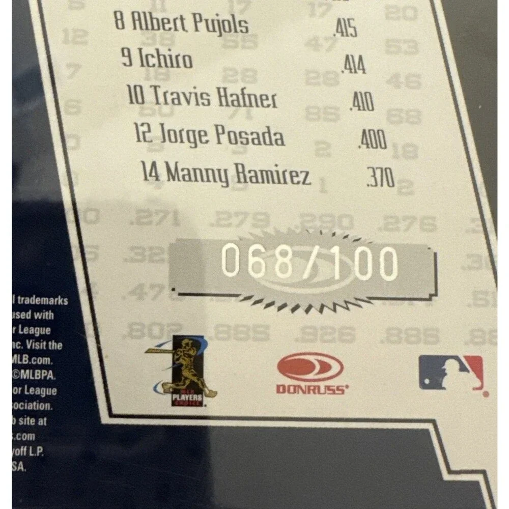 Ichiro Donruss 2005 PL-6 A Purple Die Cut Num. 068/100